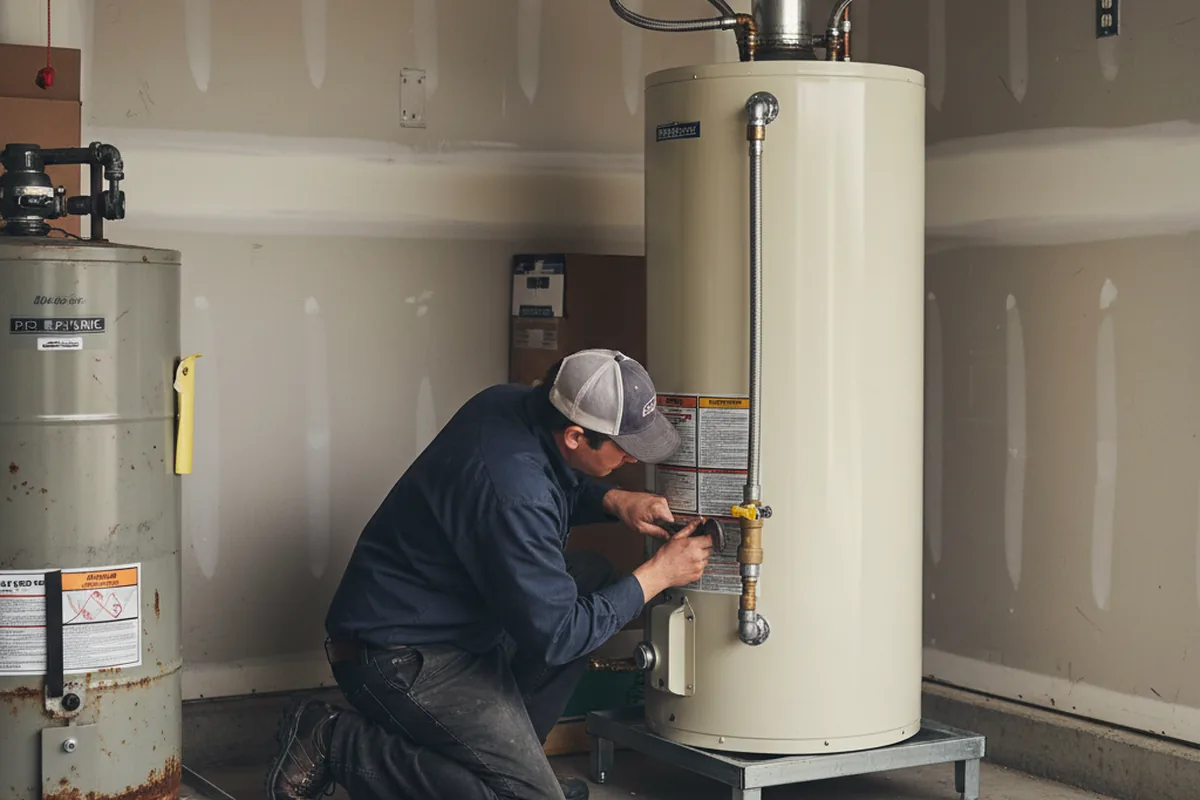Water heater and shutoff valve replacement in Louisburg